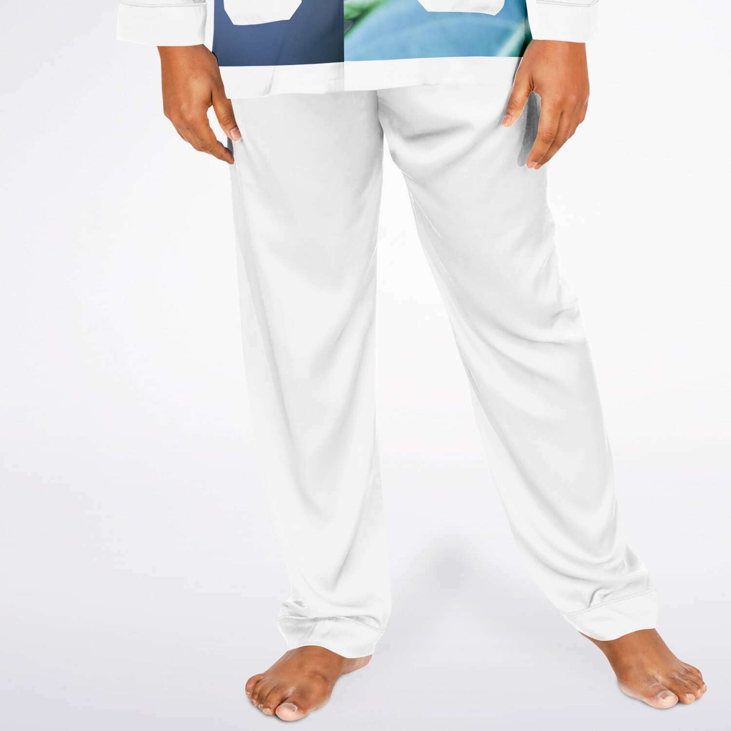Men's Satin Pajamas - AOP