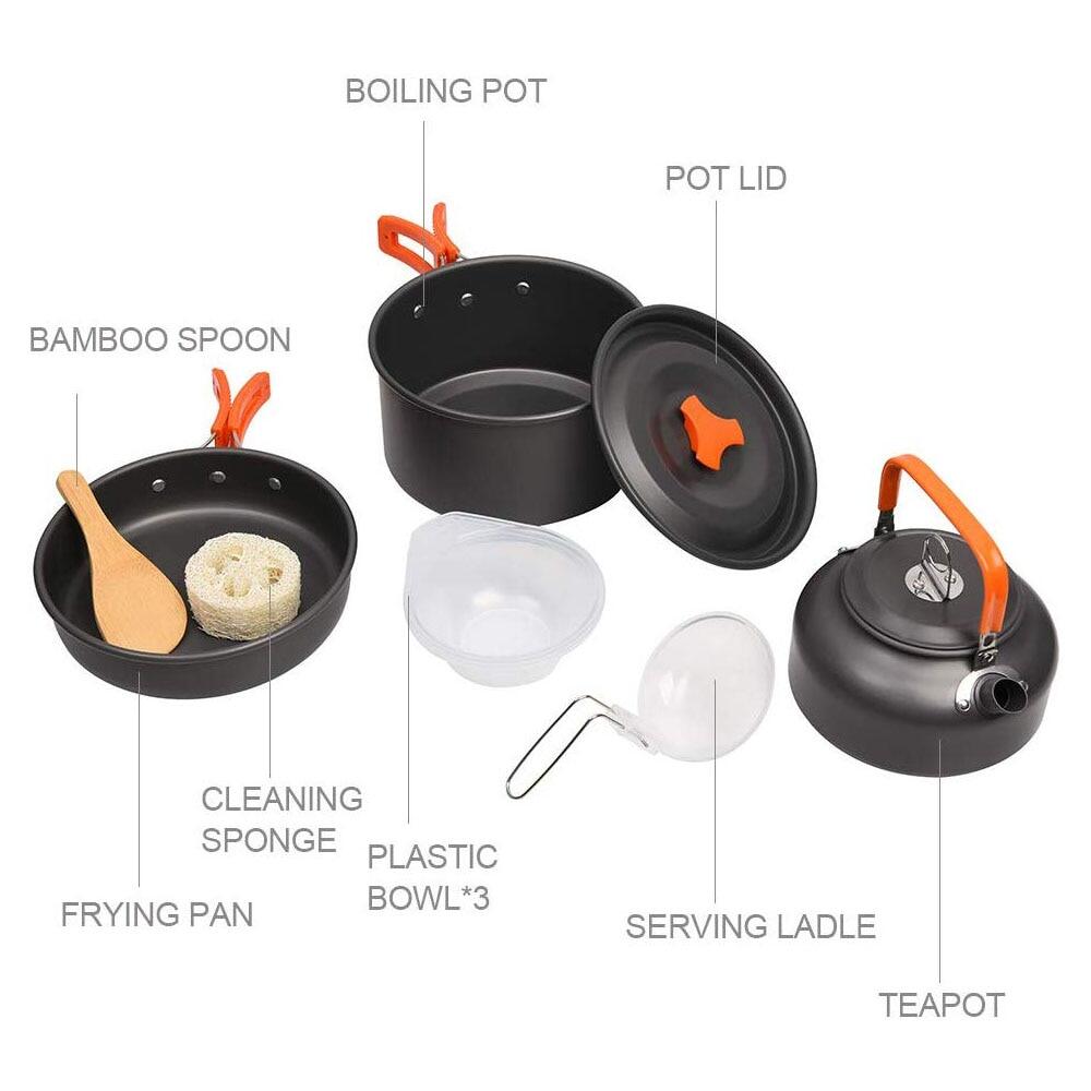 Aluminum Camping Cookware Kit