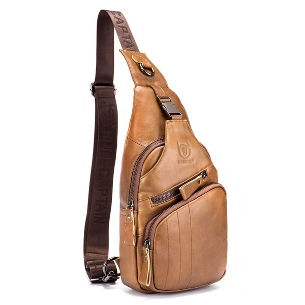 BULLCAPTAIN Leather Retro Chest Bag