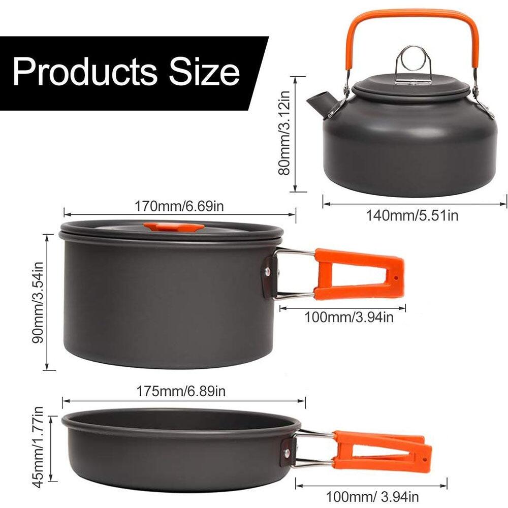 Aluminum Camping Cookware Kit