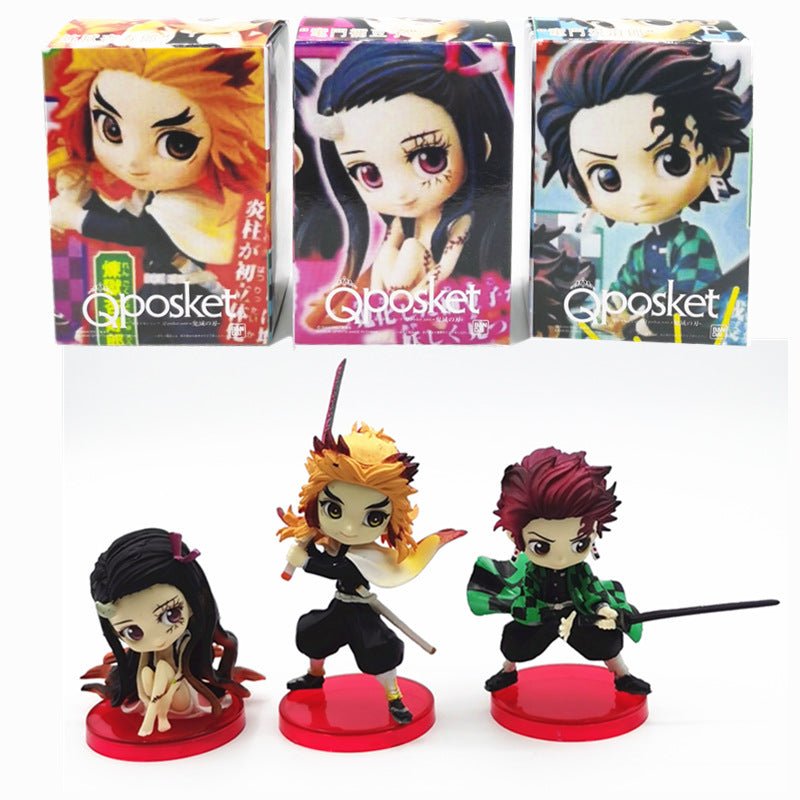 Devil's Blade Figure Demon Slayer Nezuko Tanjirou Zenitsu Giyuu Inosuke Q Ver. Action Figure Anime Kimetsu no Yaiba Figurine toy|Action Figures|   - AliExpress