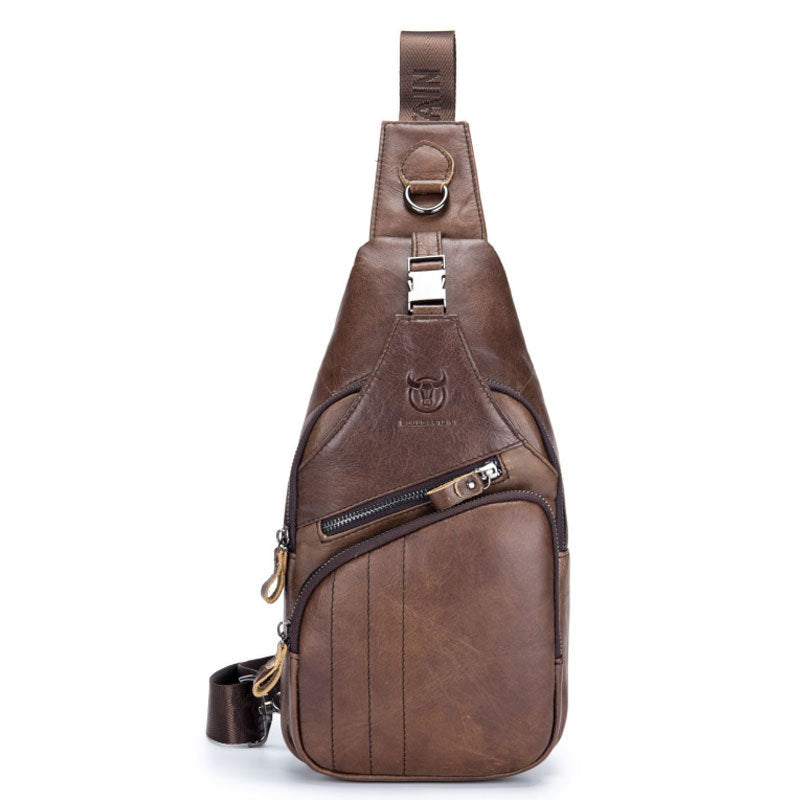 BULLCAPTAIN Leather Retro Chest Bag