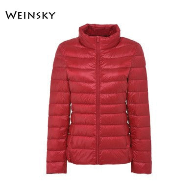 Spring Autumn Women Ultralight Thin Down Jacket White Duck Down Hooded Jackets Warm Winter Coat Parka Female Portable Outwear