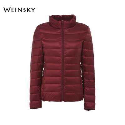 Spring Autumn Women Ultralight Thin Down Jacket White Duck Down Hooded Jackets Warm Winter Coat Parka Female Portable Outwear