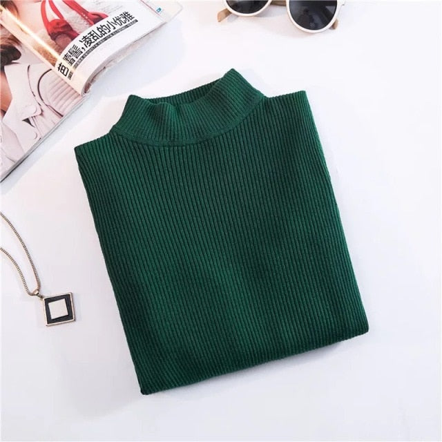 Marwin New-coming Autumn Winter Top Pull Femme Turtleneck Pullovers Sweaters Long Sleeve Slim Oversize Korean Women&#39;s Sweater