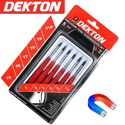 Dekton Professional 6 Piece Precision Torx Star Trx Screwdriver Set Phone Laptop Repair