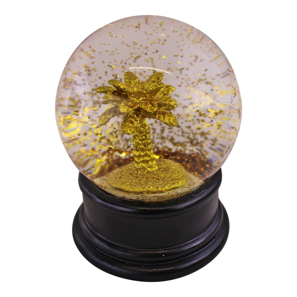 Gold Palm Tree Snow Globe